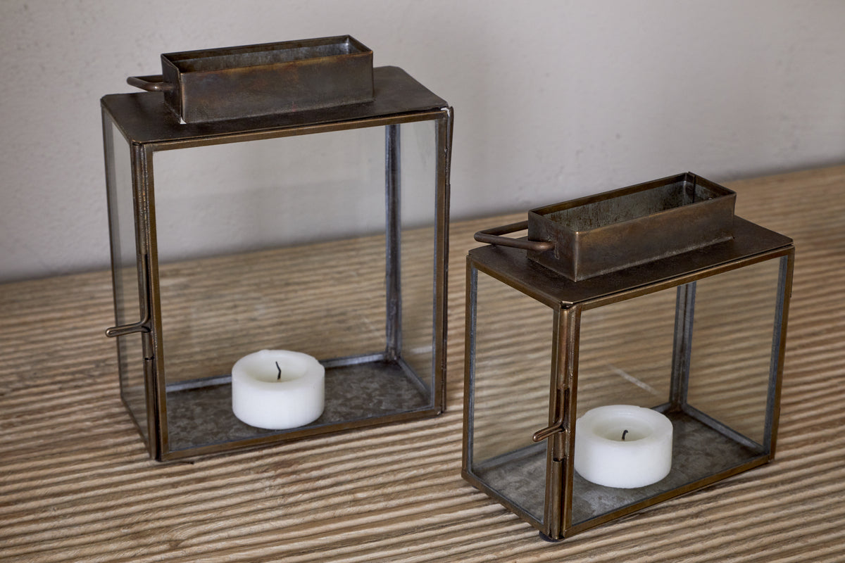 Mini lanterne de table Obi - Laiton antique