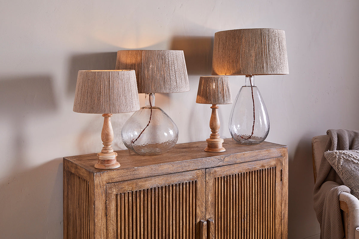 Abat-jour en jute tissé Tiwa - Naturel