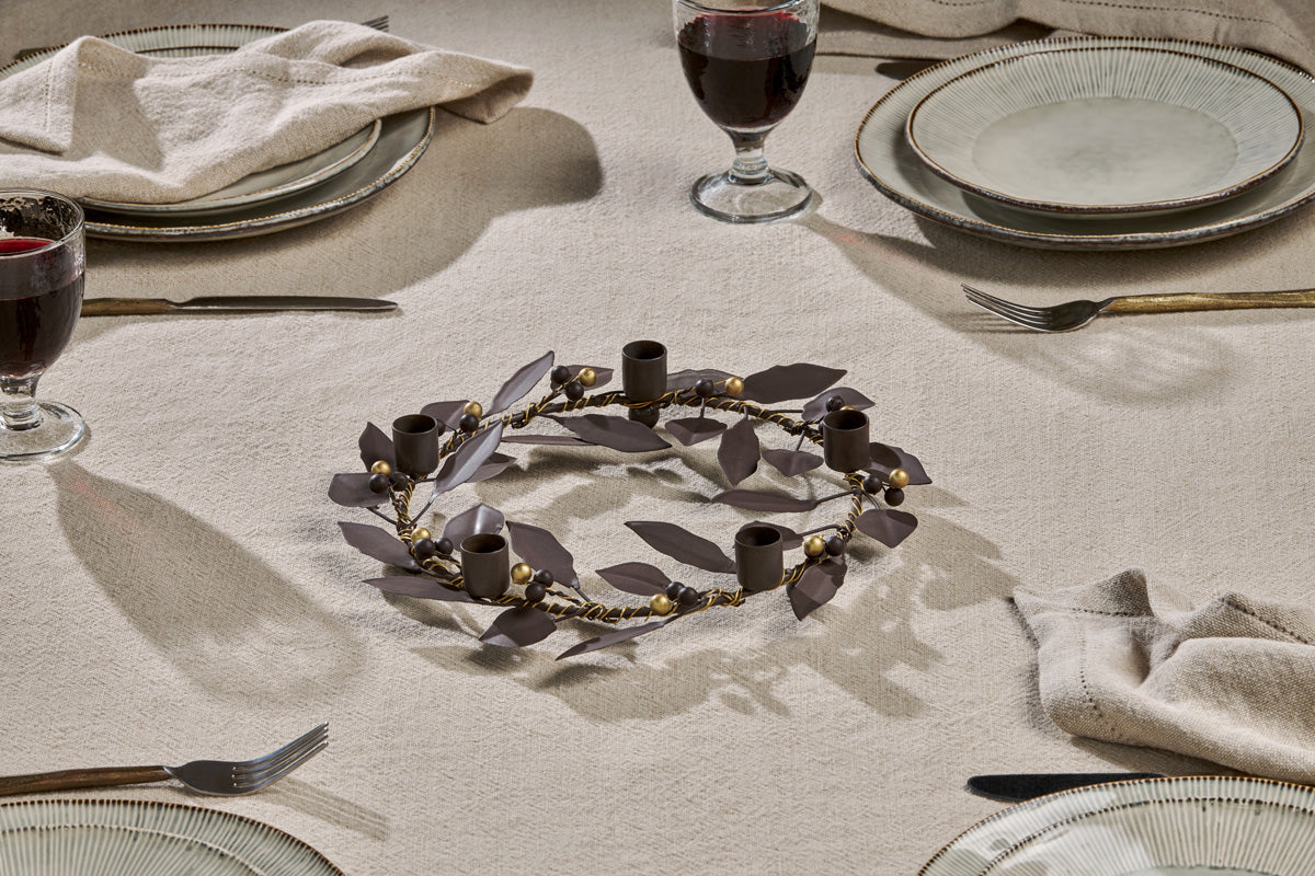 Bougeoir Tula Garland - Laiton et rouille