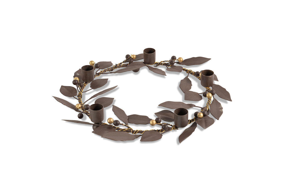 Bougeoir Tula Garland - Laiton et rouille