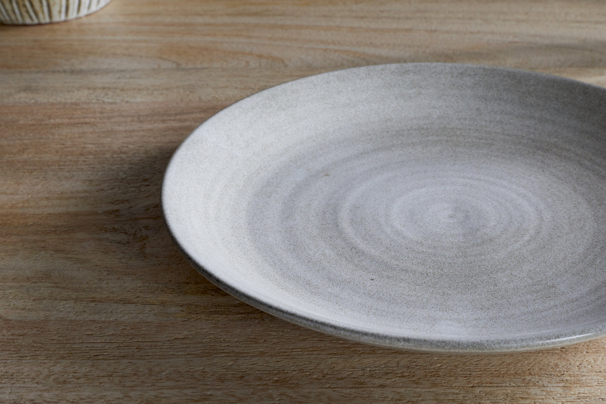 Assiette plate en faïence Valinha - Gris