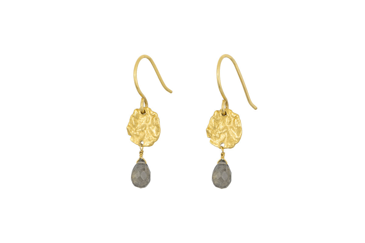 Boucles d'oreilles Veera en labradorite - Or