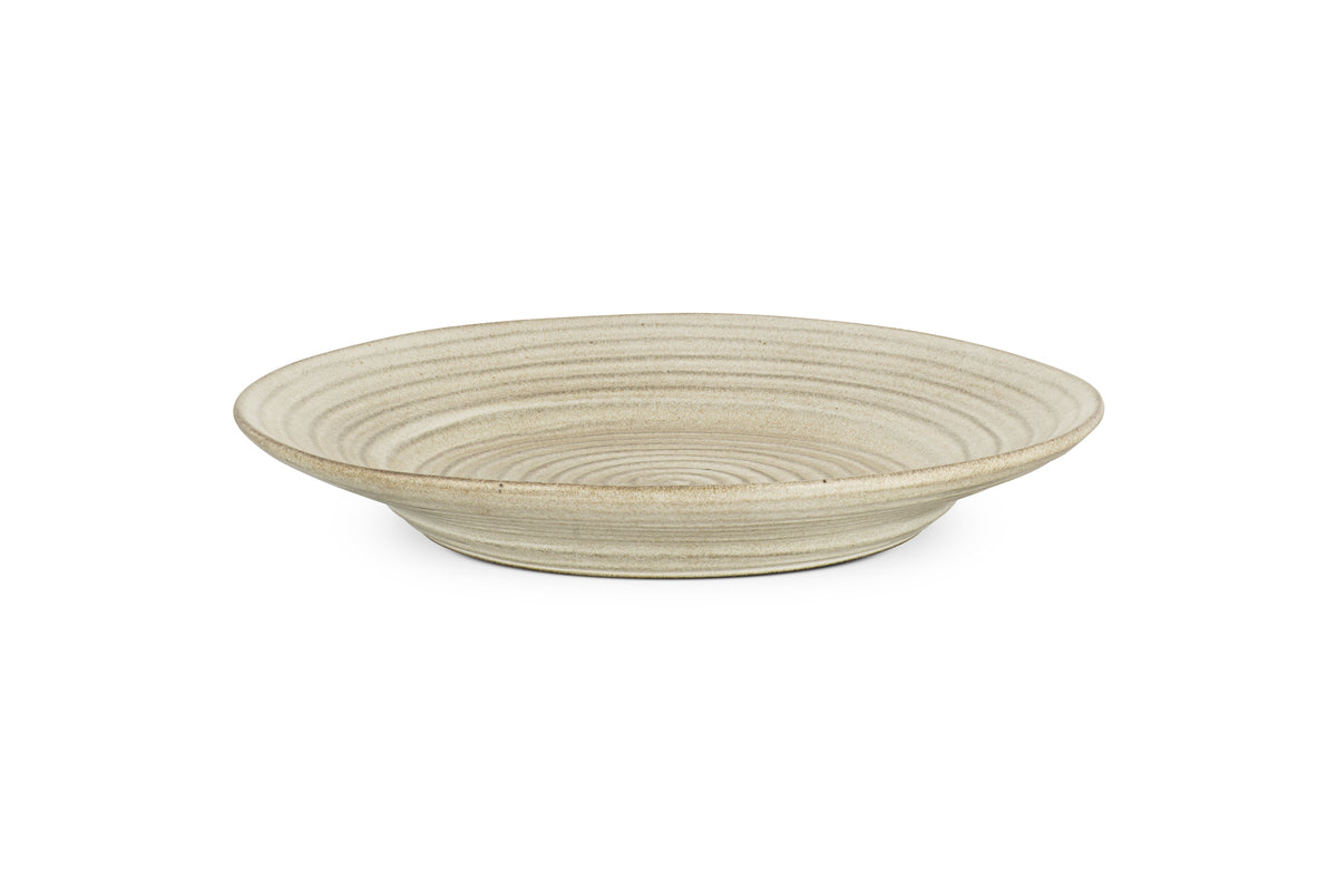 Plat rond en faïence Valinha - Gris