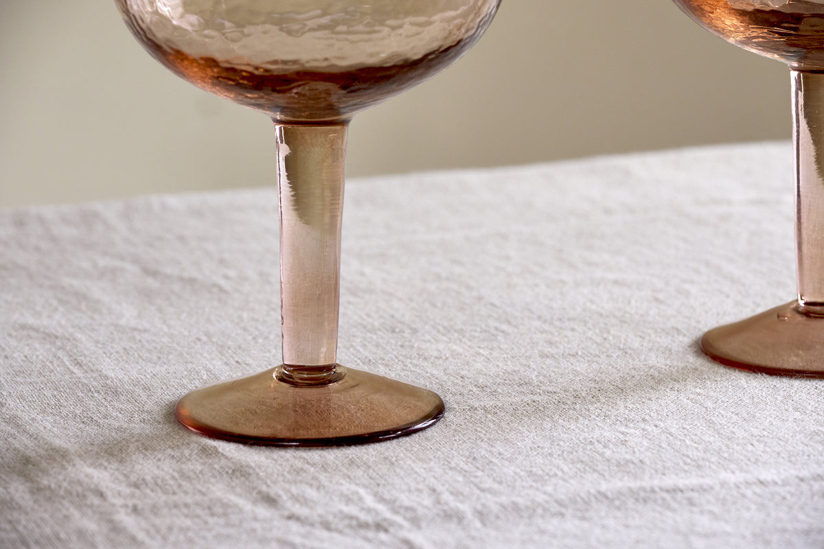 Verre à gin martelé Yala - Terre cuite poussiéreuse (lot de 2)