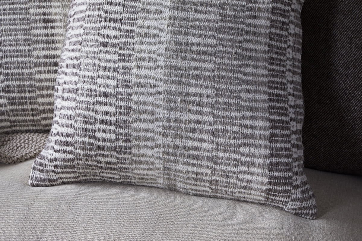 Housse de coussin en laine Aahna - Anthracite
