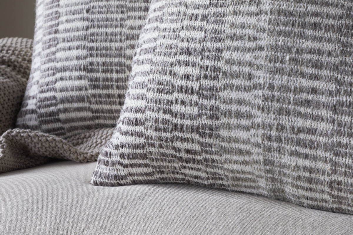 Housse de coussin en laine Aahna - Anthracite