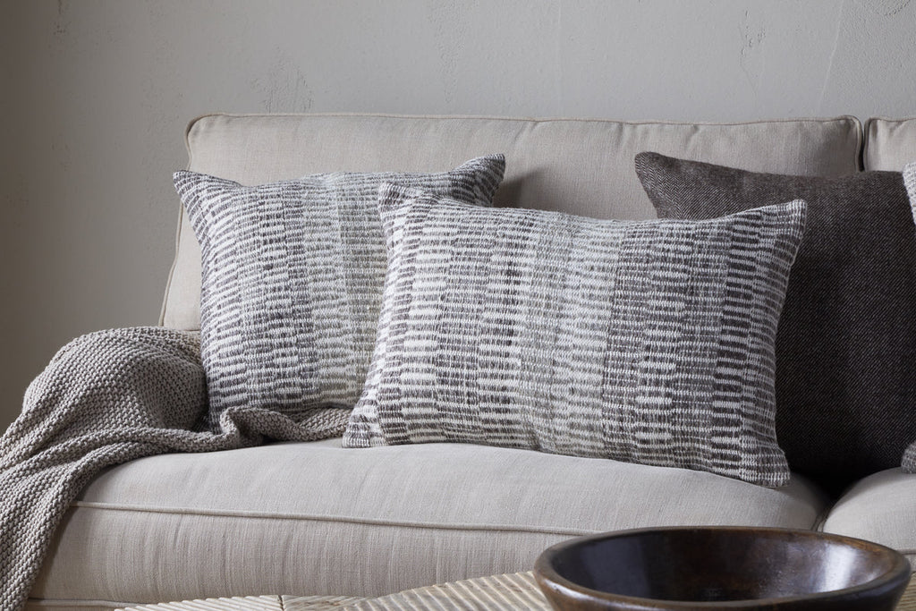 Housse de coussin en laine Aahna - Anthracite