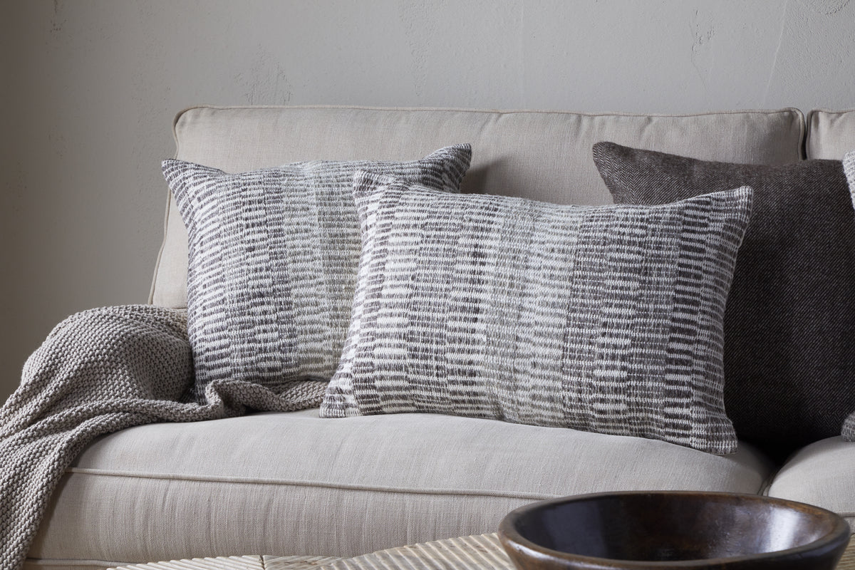 Housse de coussin en laine Aahna - Anthracite