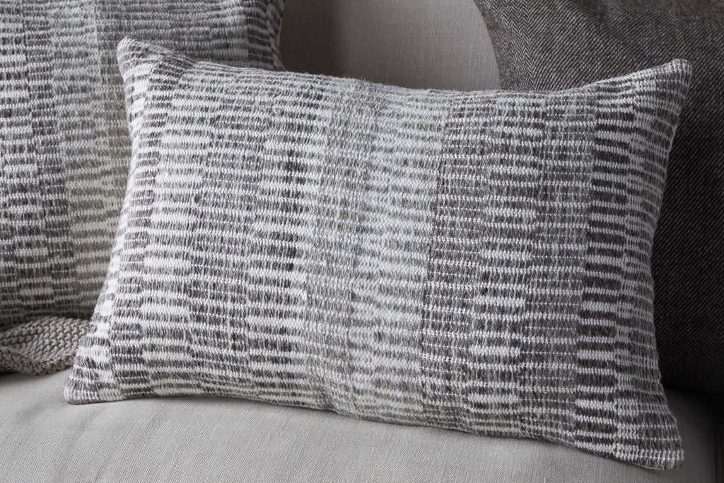 Housse de coussin en laine Aahna - Anthracite