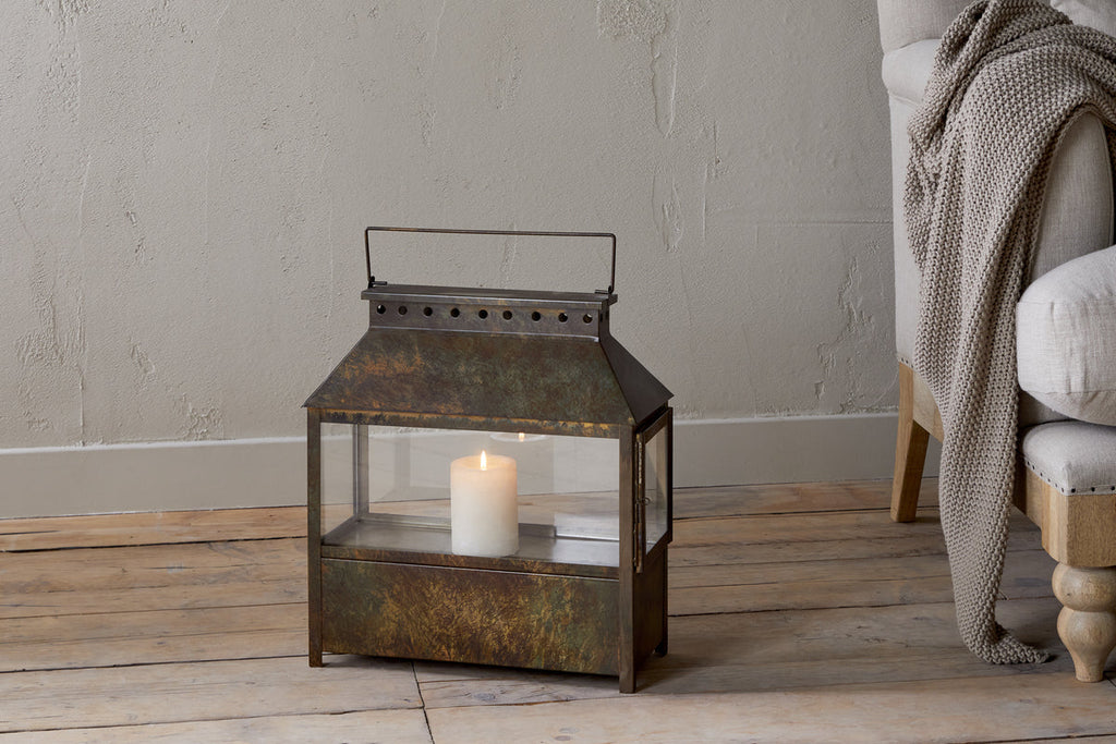 Lanterne Large Akoko - Patine Marron