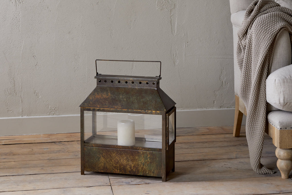Lanterne Large Akoko - Patine Marron