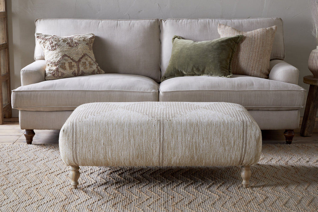 Pouf rembourré Aranya - Naturel