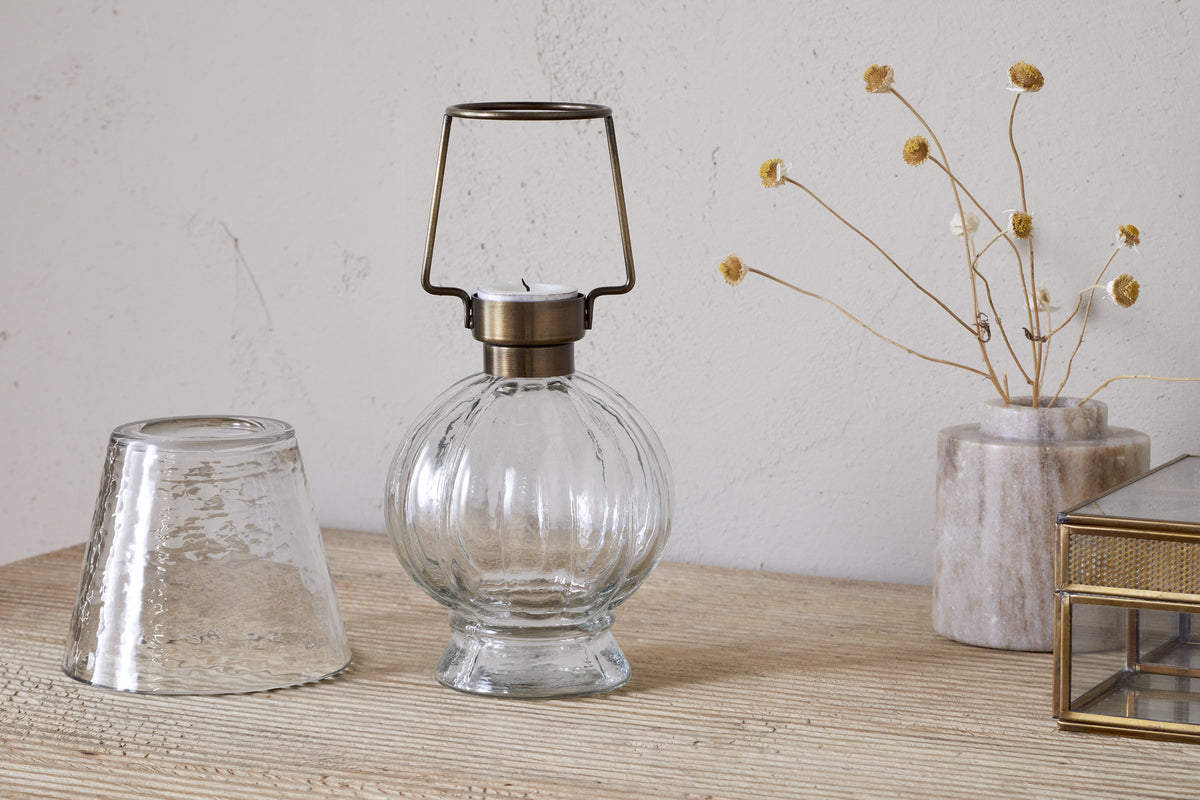 Lampe photophore en verre Adesola - Transparent
