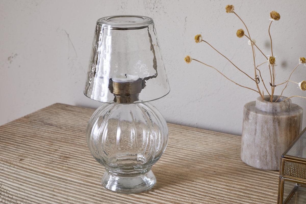 Lampe photophore en verre Adesola - Transparent