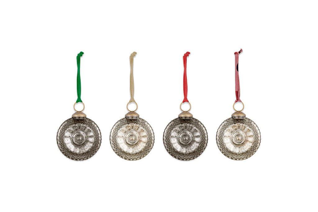 Boules Abitha - Or antique et gris - (Lot de 4)