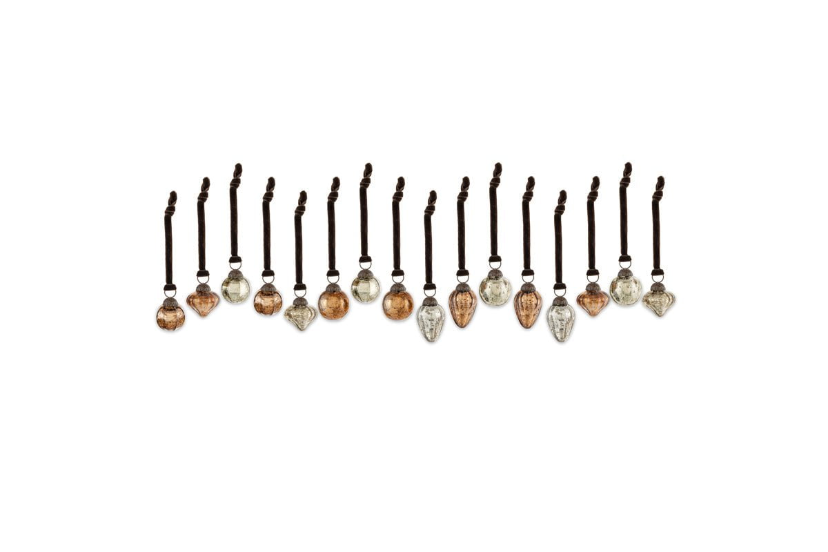 Pot à babioles Adisa - Or antique et rouille (lot de 16)
