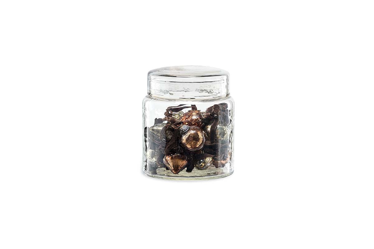 Pot à babioles Adisa - Or antique et rouille (lot de 16)