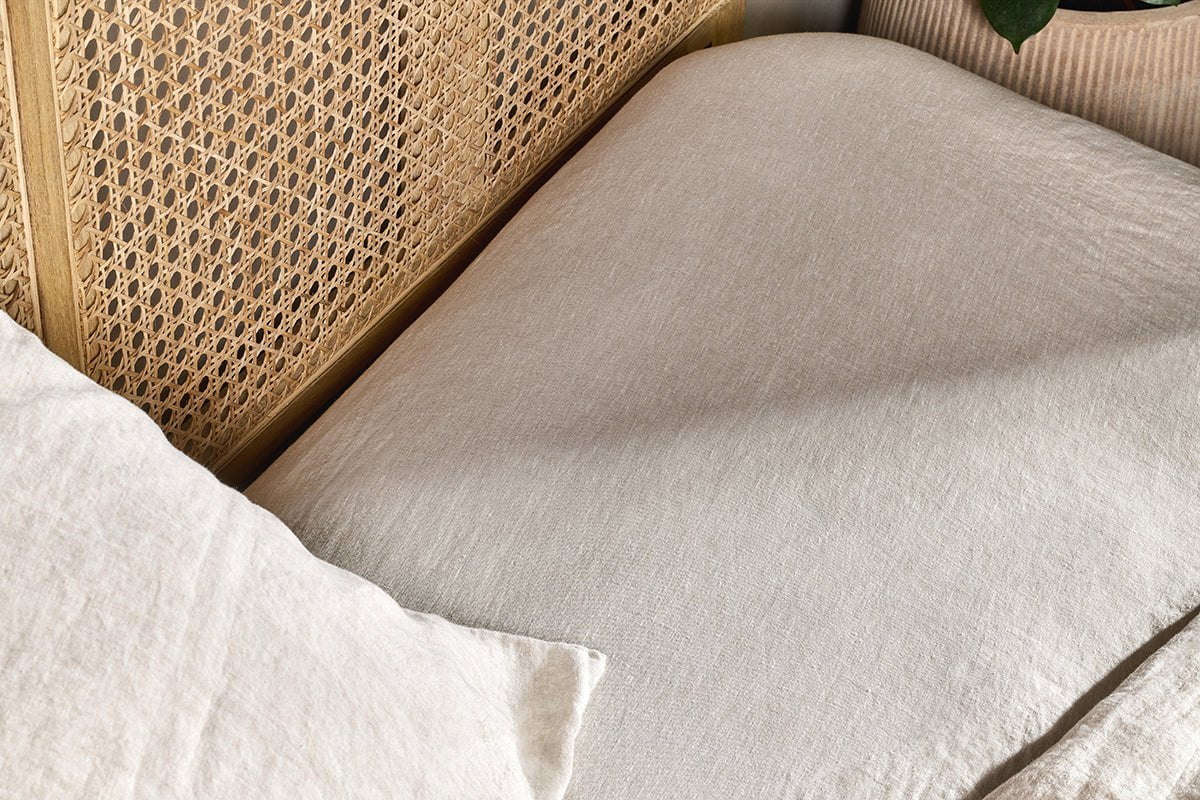 Drap-housse en lin Adya - Naturel