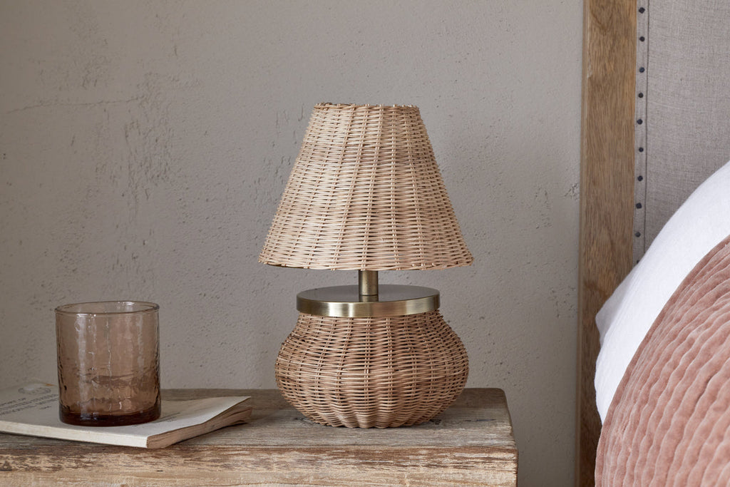 Lampe de table en rotin Cija - Naturel