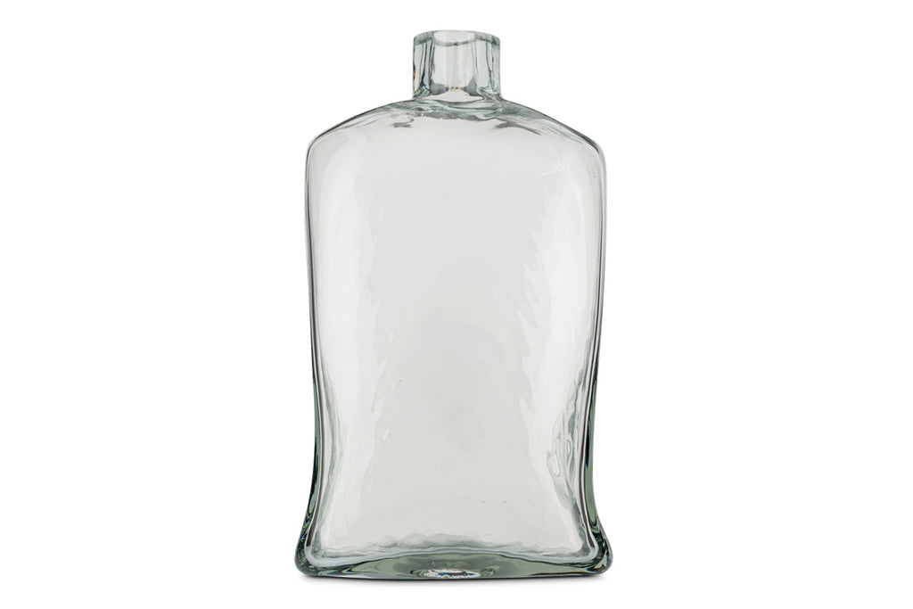 Vase bouteille en verre recyclé Ellam - Transparent