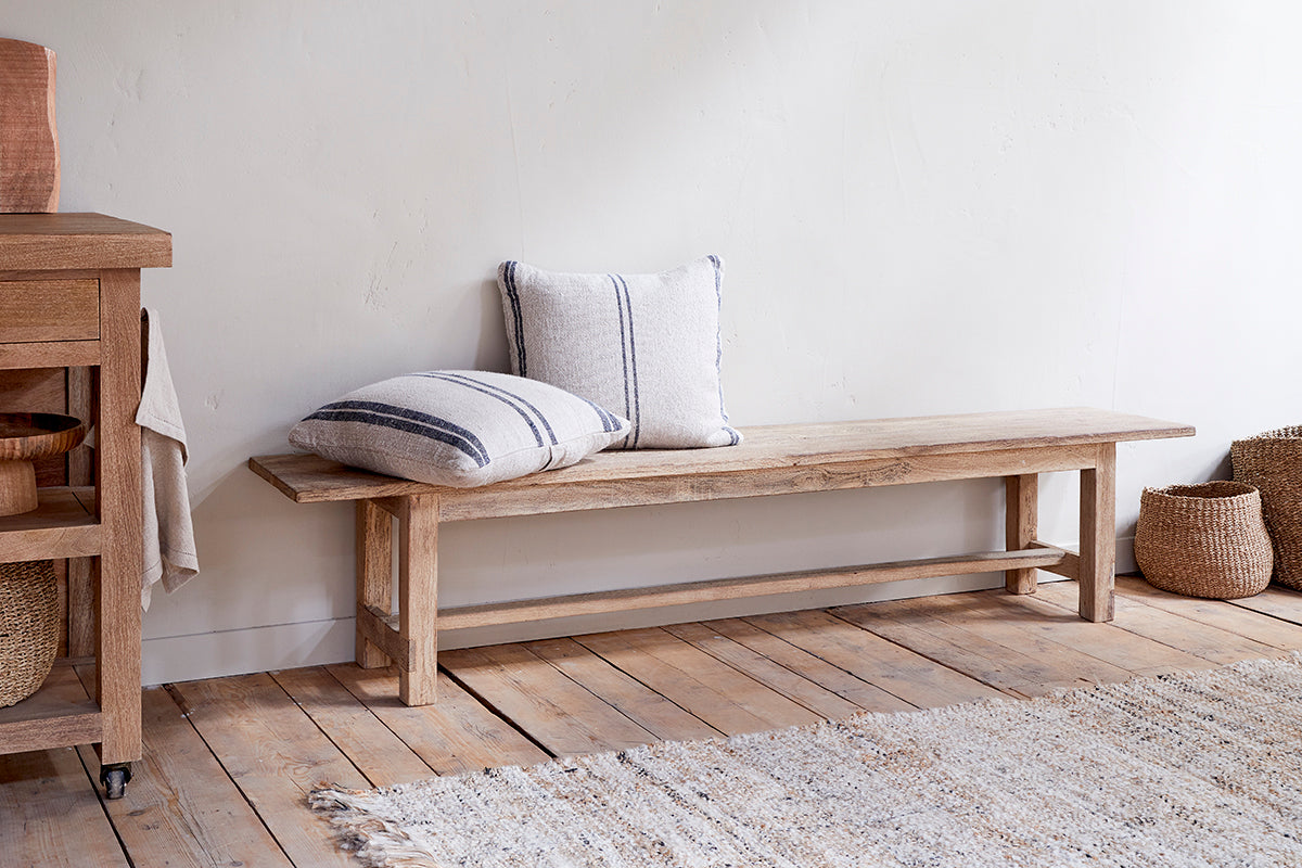Banc Fioni en bois recyclé - Naturel