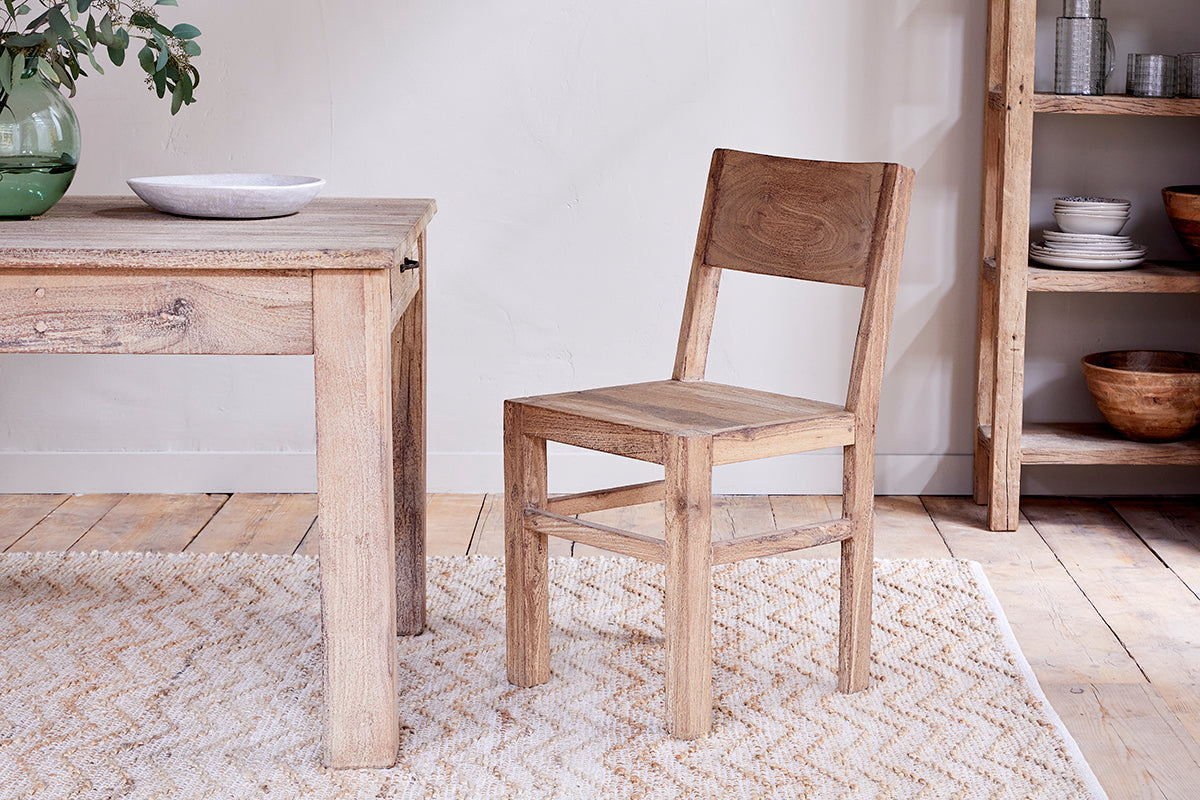 Chaise de salle à manger Fioni en bois recyclé - Naturel