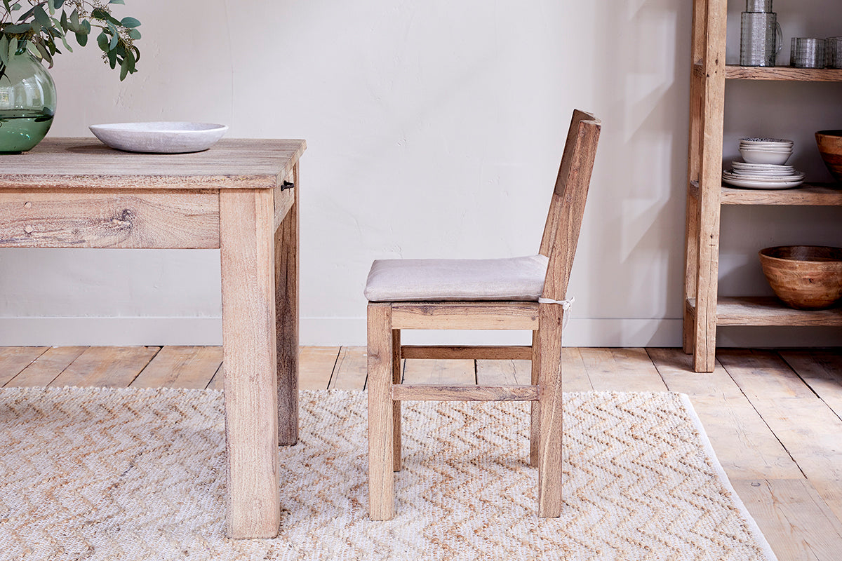 Chaise de salle à manger Fioni en bois recyclé - Naturel