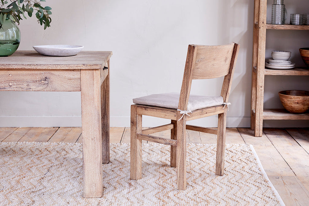 Chaise de salle à manger Fioni en bois recyclé - Naturel