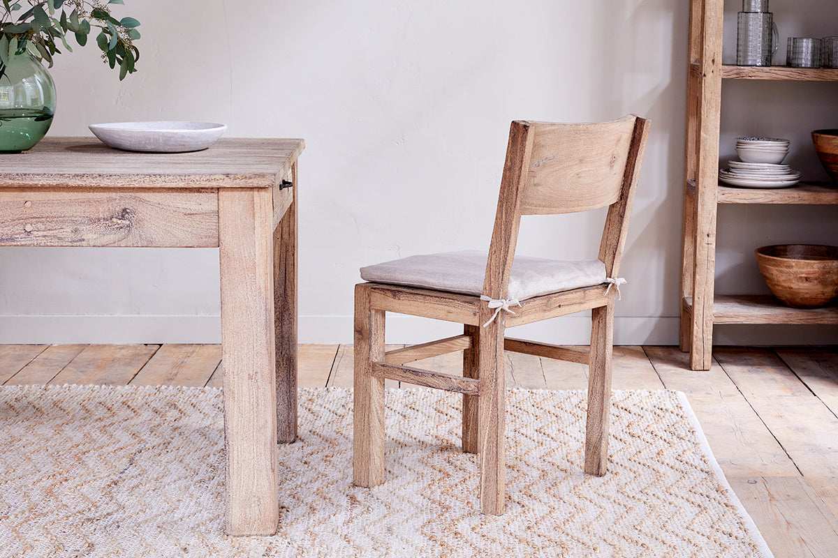 Chaise de salle à manger Fioni en bois recyclé - Naturel