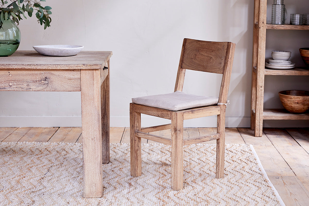 Chaise de salle à manger Fioni en bois recyclé - Naturel