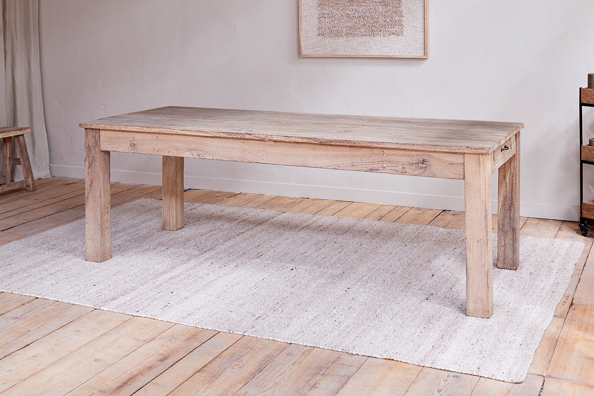 Table à manger Fioni en bois recyclé - Naturel