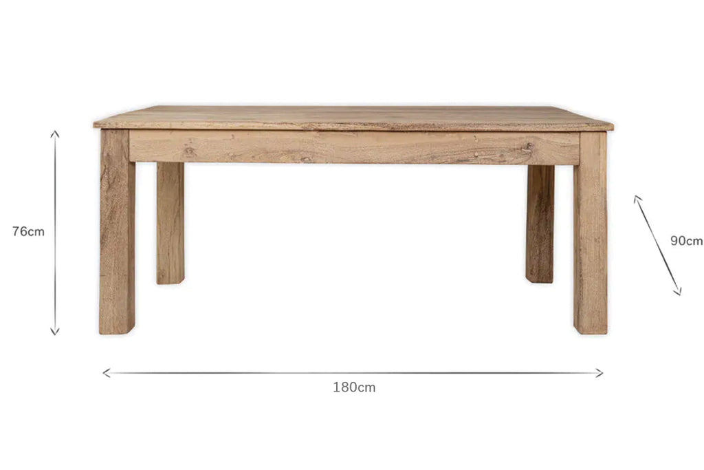 Table à manger Fioni en bois recyclé - Naturel