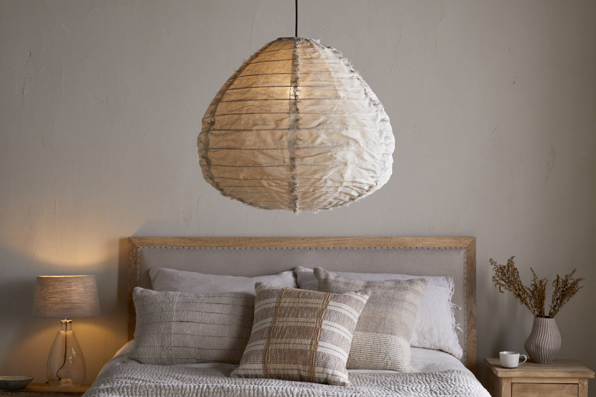 Abat-jour en coton Hirana - Naturel - Grand