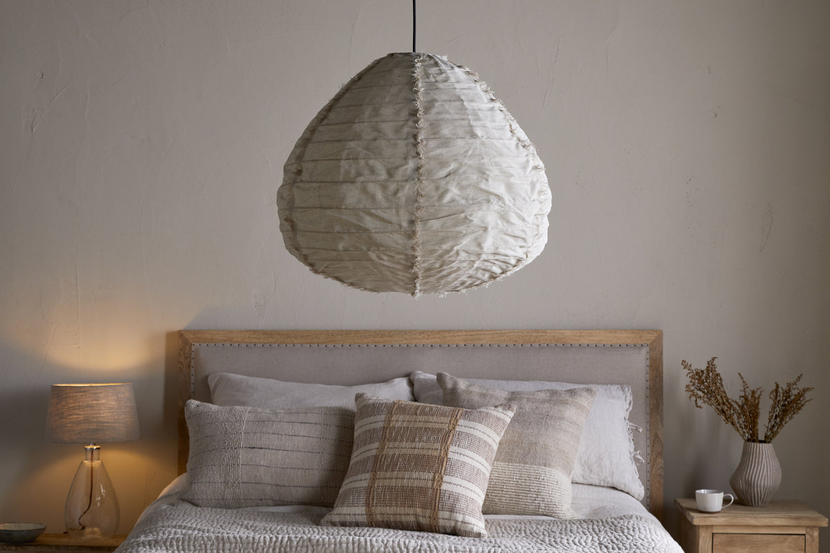 Abat-jour en coton Hirana - Naturel - Grand