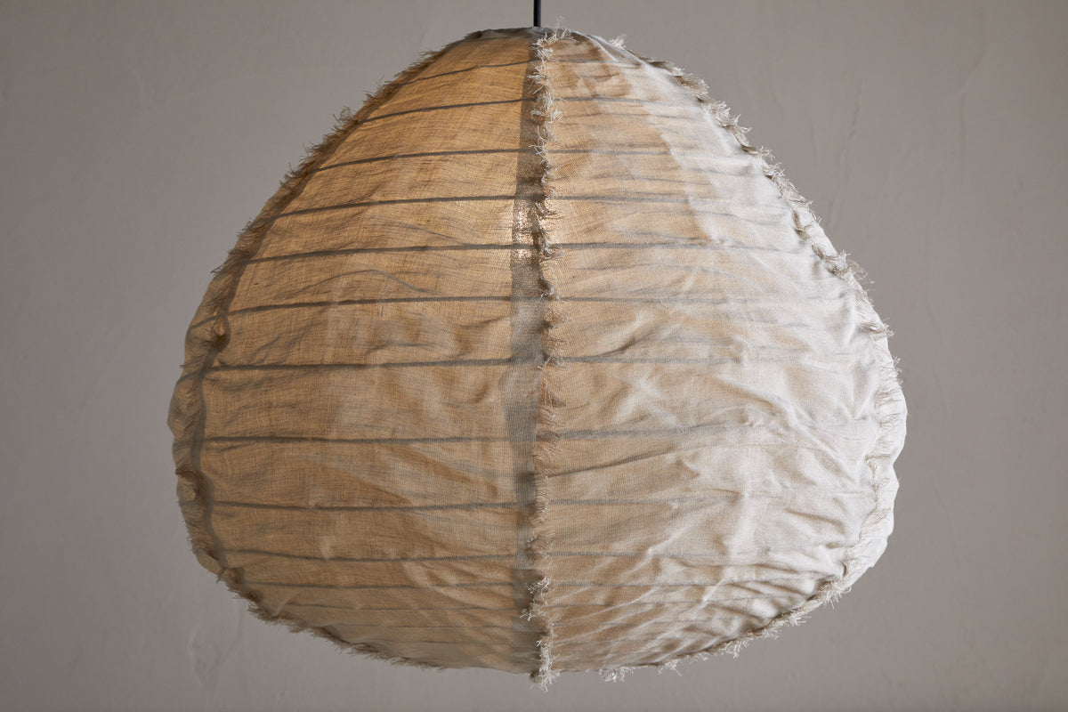 Abat-jour en coton Hirana - Naturel - Grand