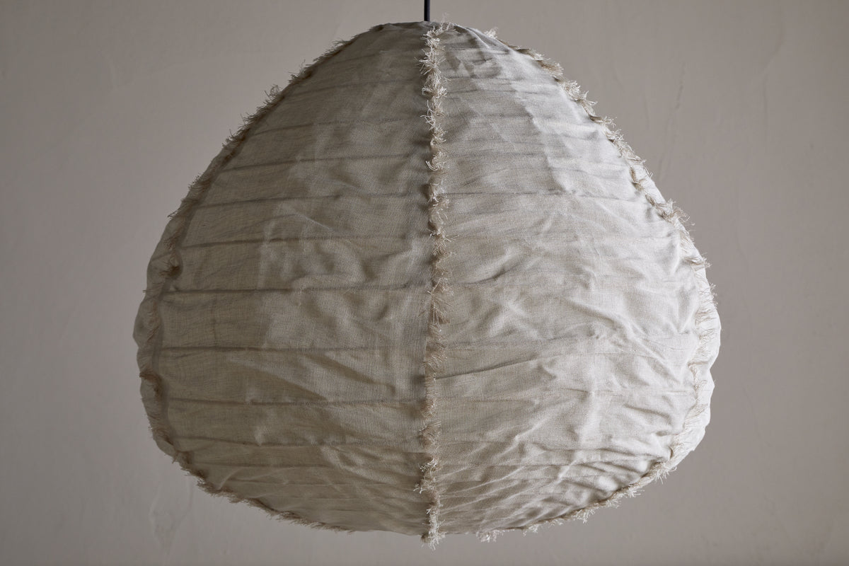 Abat-jour en coton Hirana - Naturel - Grand