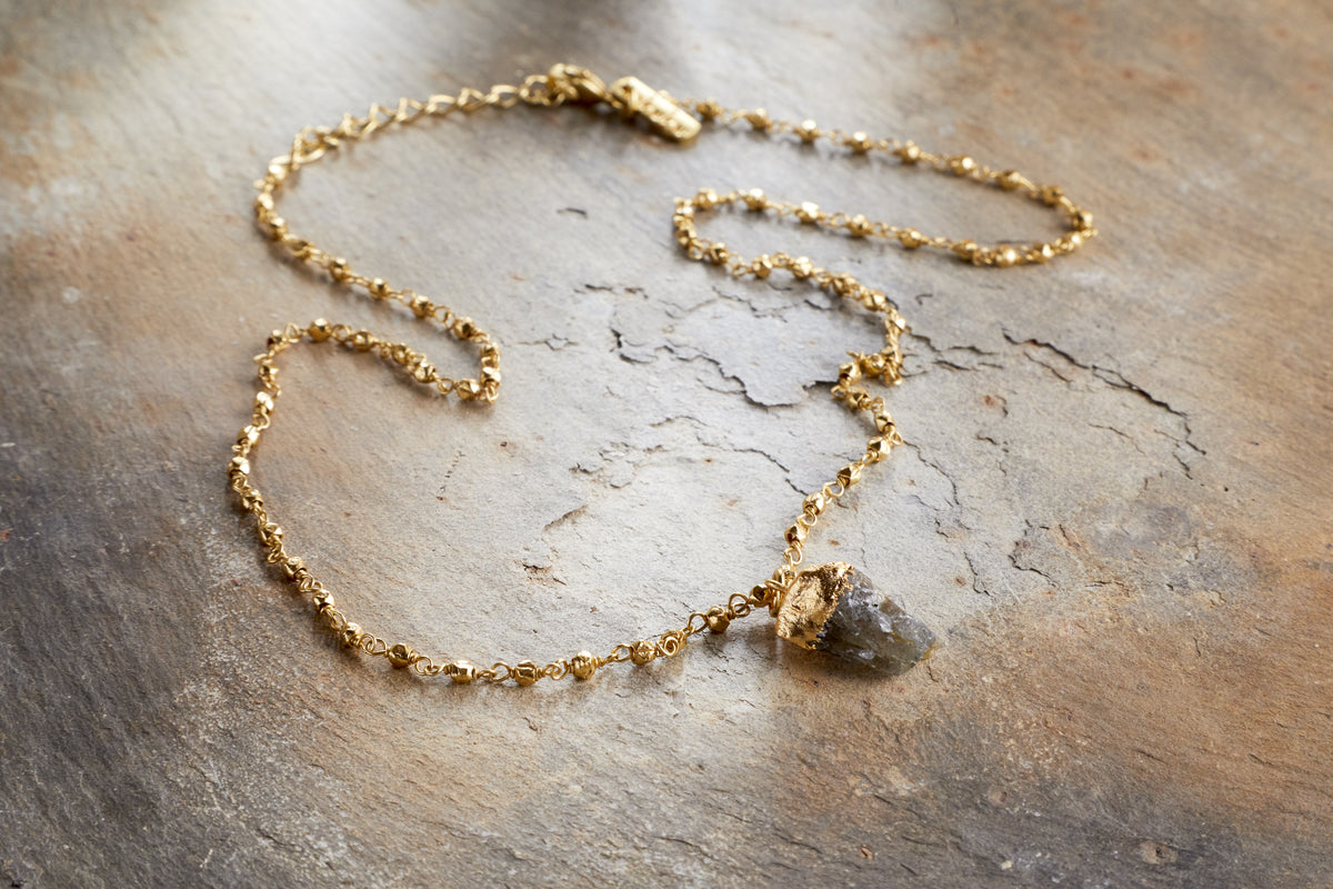 Collier Hadari en labradorite - Or
