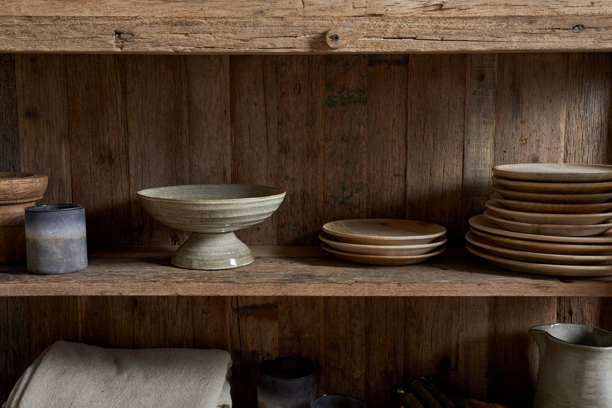 Buffet Ibo en bois recyclé et verre - Naturel
