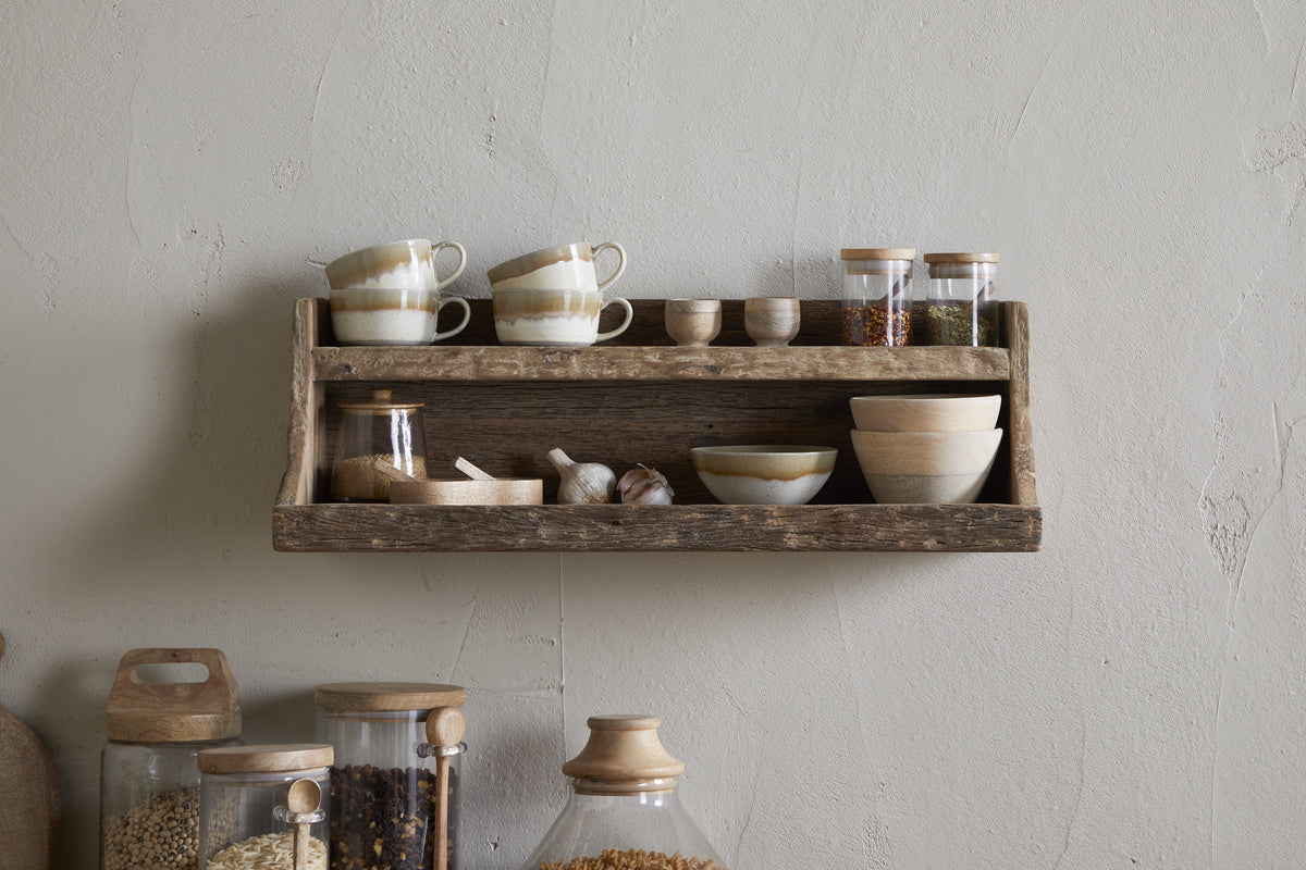 Étagère de rangement en bois recyclé Ibo - Naturel