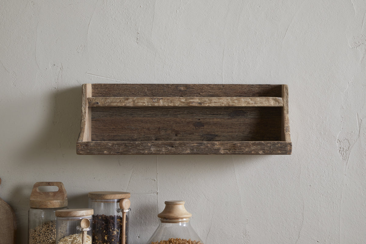 Étagère de rangement en bois recyclé Ibo - Naturel