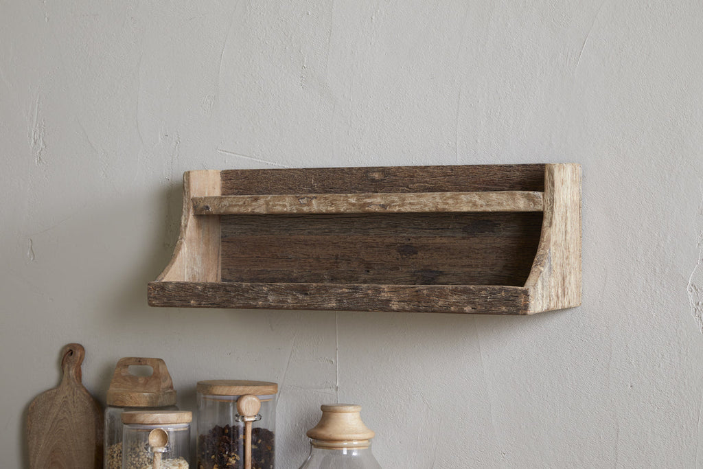Étagère de rangement en bois recyclé Ibo - Naturel