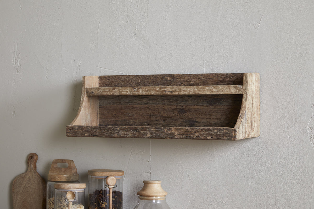 Étagère de rangement en bois recyclé Ibo - Naturel