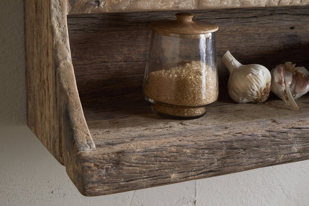 Étagère de rangement en bois recyclé Ibo - Naturel