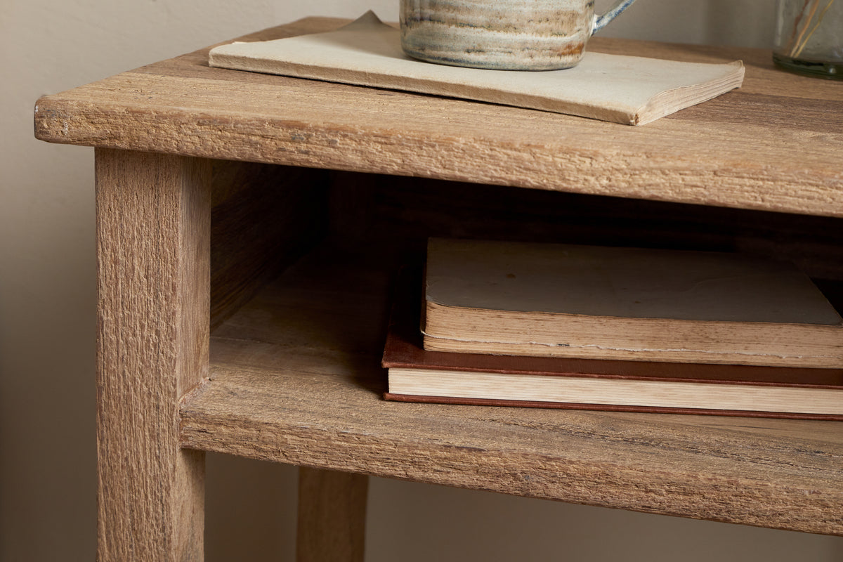 Table de chevet Iya en bois recyclé - Naturel