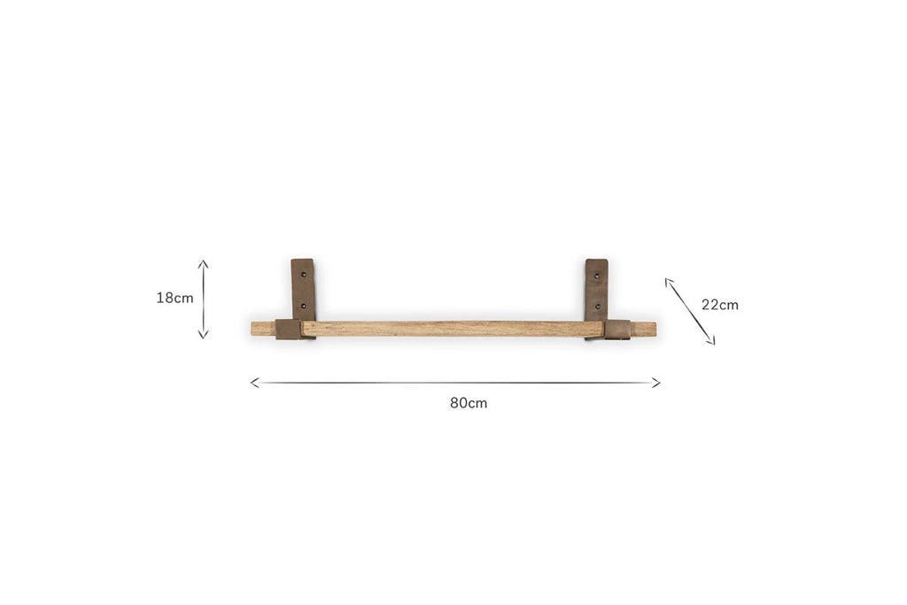 Étagère Ibo en bois recyclé et fer - Naturel