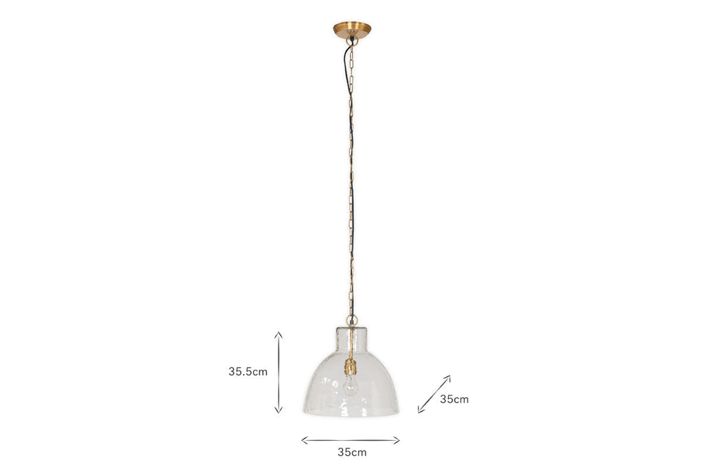 Suspension en verre recyclé Inayah - Transparent