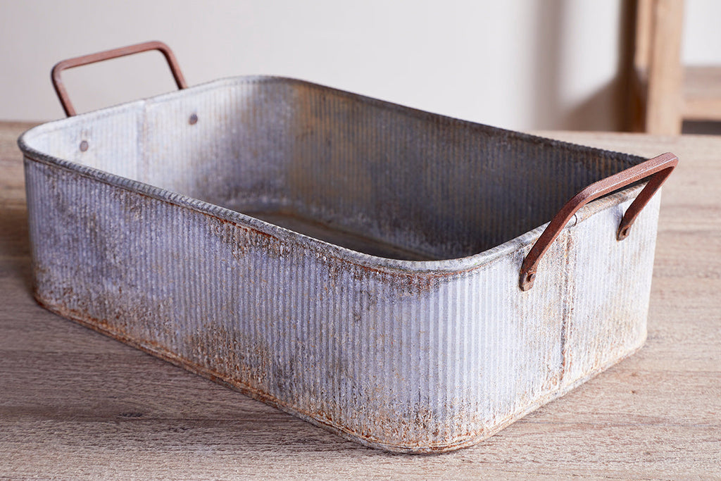 Bac à fleurs d'extérieur Japos - Zinc vieilli
