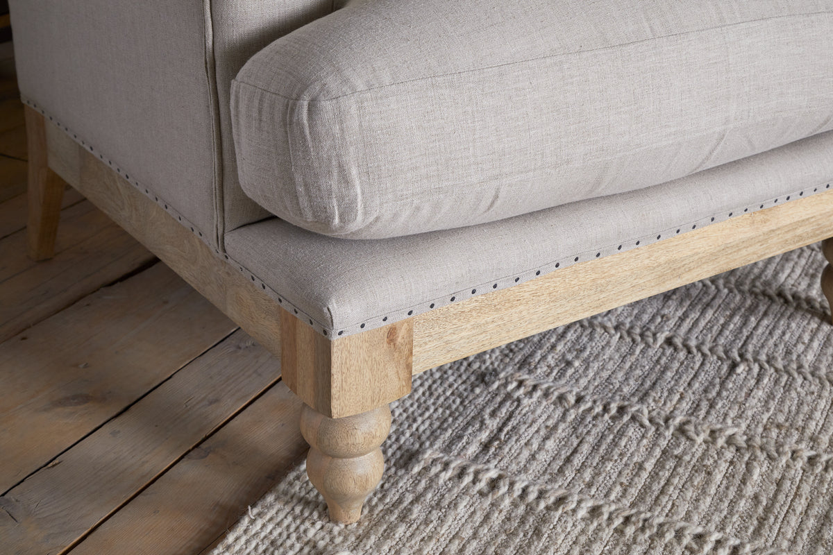 Fauteuil Kashi en lin - Naturel