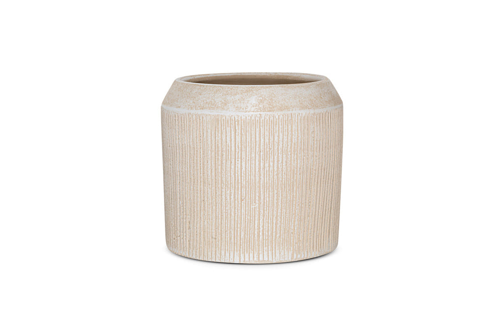 Jardinière en céramique Kubo - Crème