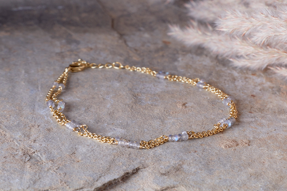 Bracelet de cheville Lavana - Labradorite